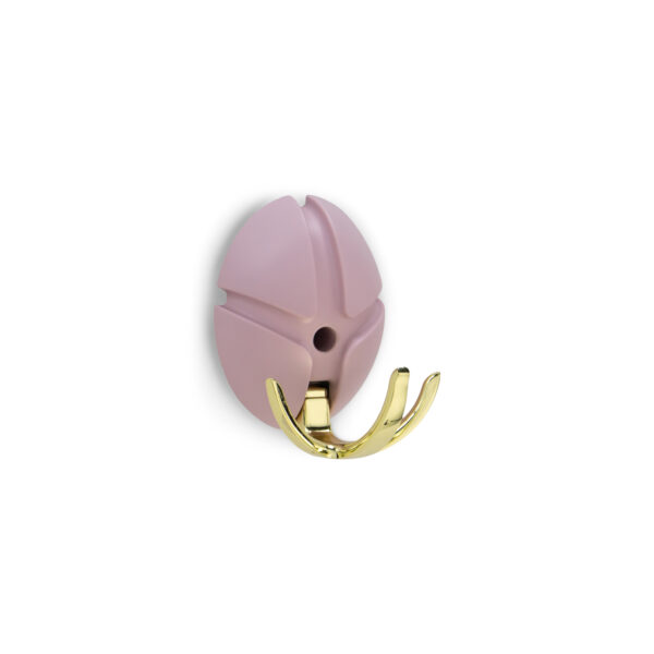 Tick Wandkapstok - Pale Pink / Goud Spinder Design Kapstok HD600-30-52
