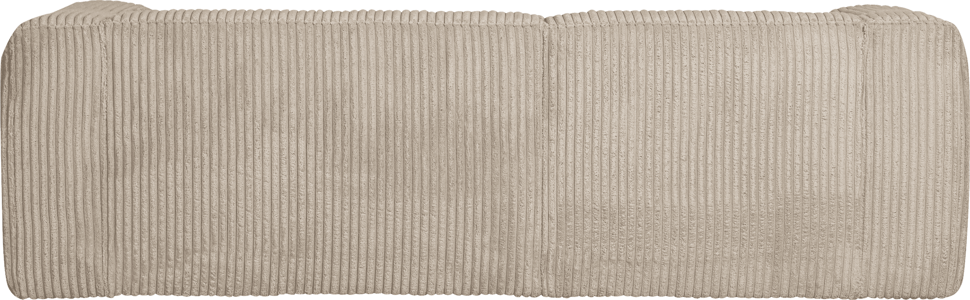 WOOOD Bean chaise longue links grove ribstof travertin Beige|Taupe