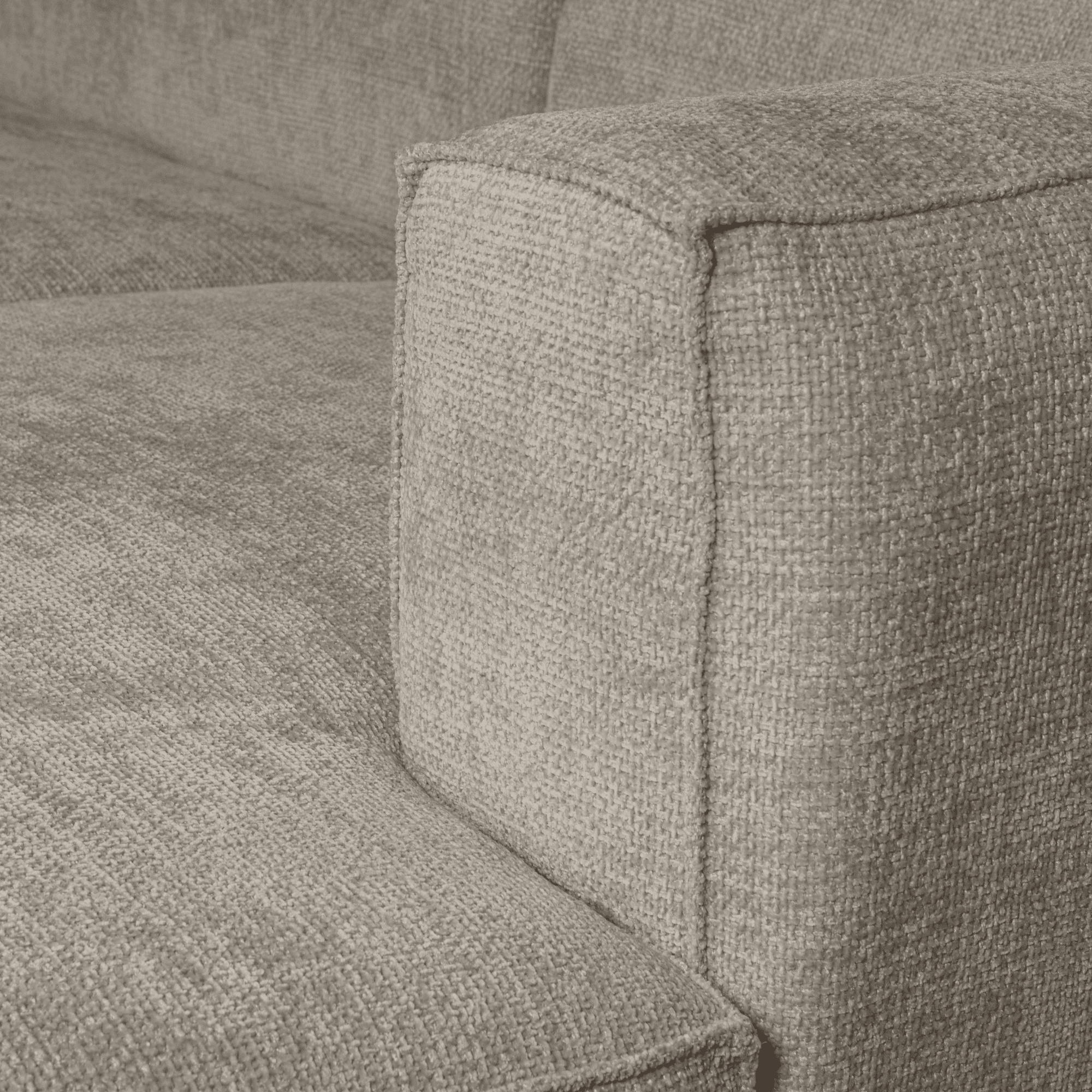 WOOOD Bean chaise longue rechts grove melange travertin Beige|Taupe