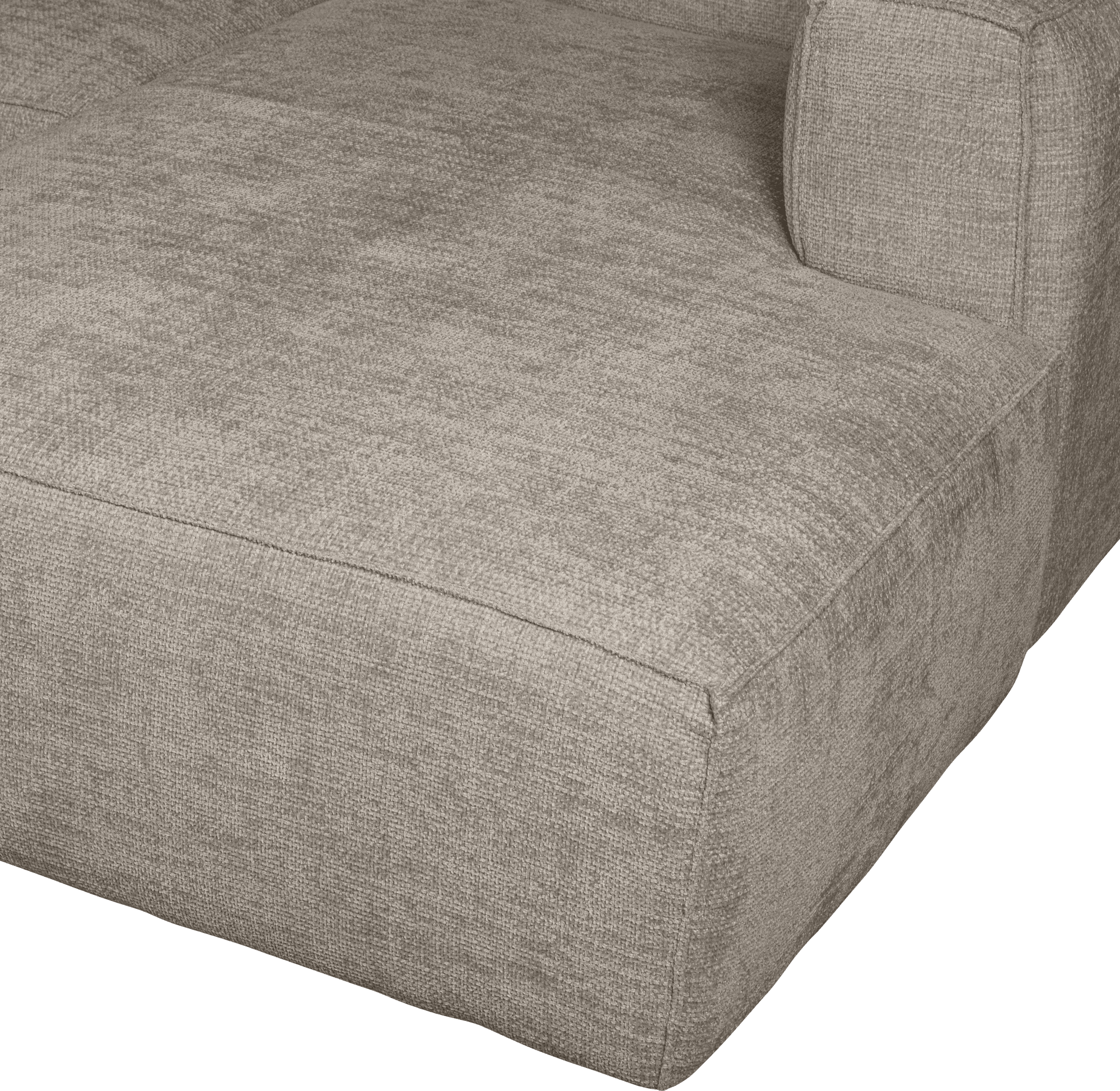 WOOOD Bean chaise longue rechts grove melange travertin Beige|Taupe