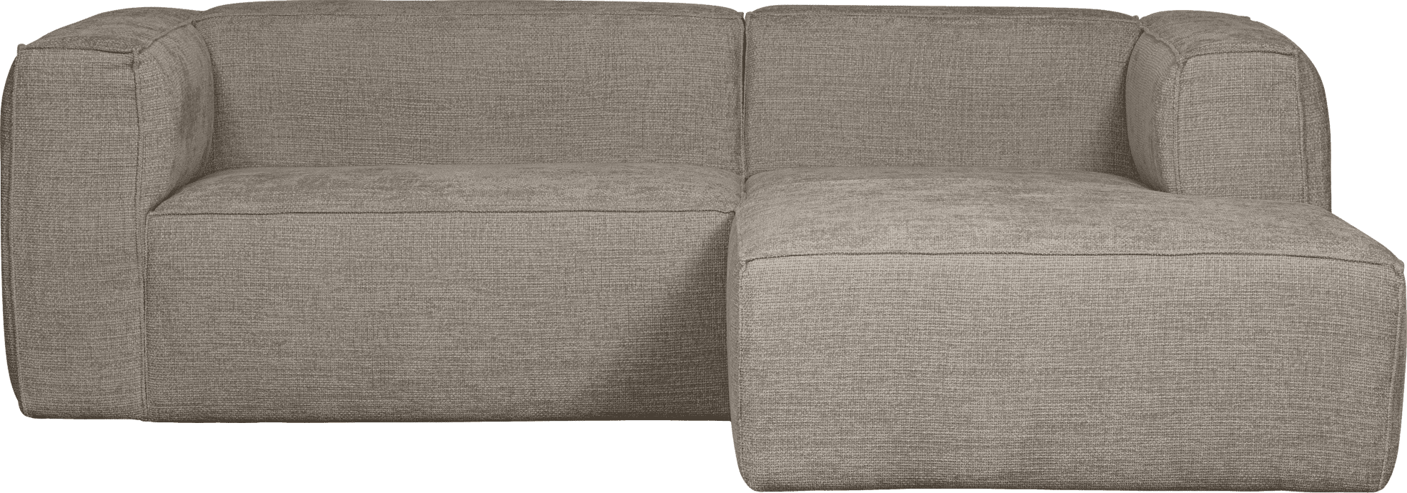 WOOOD Bean chaise longue rechts grove melange travertin Beige|Taupe