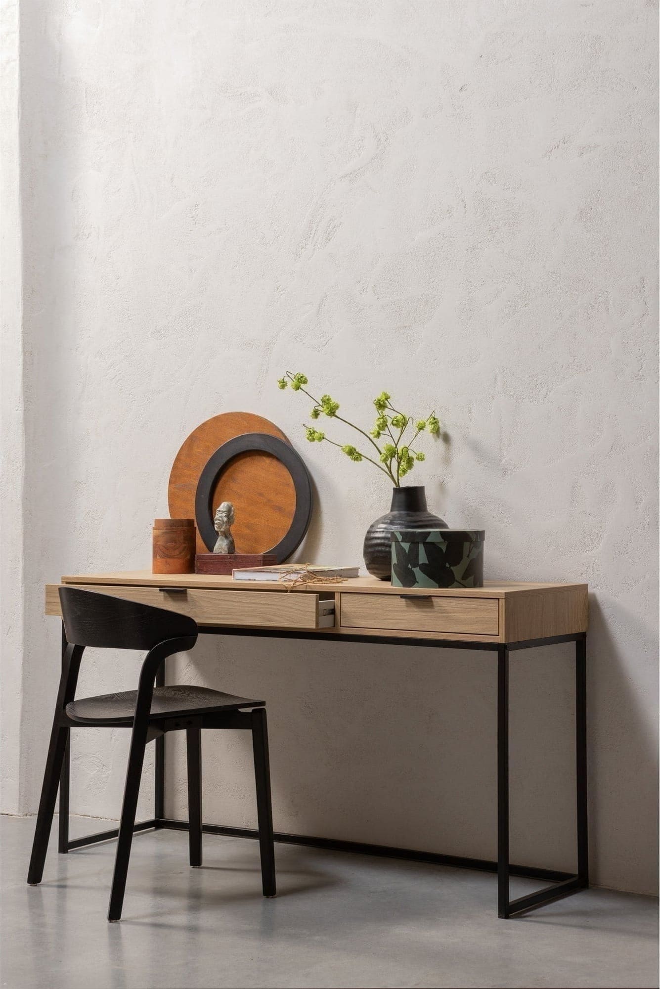 WOOOD Silas bureau eiken melamine Bruin Bureau