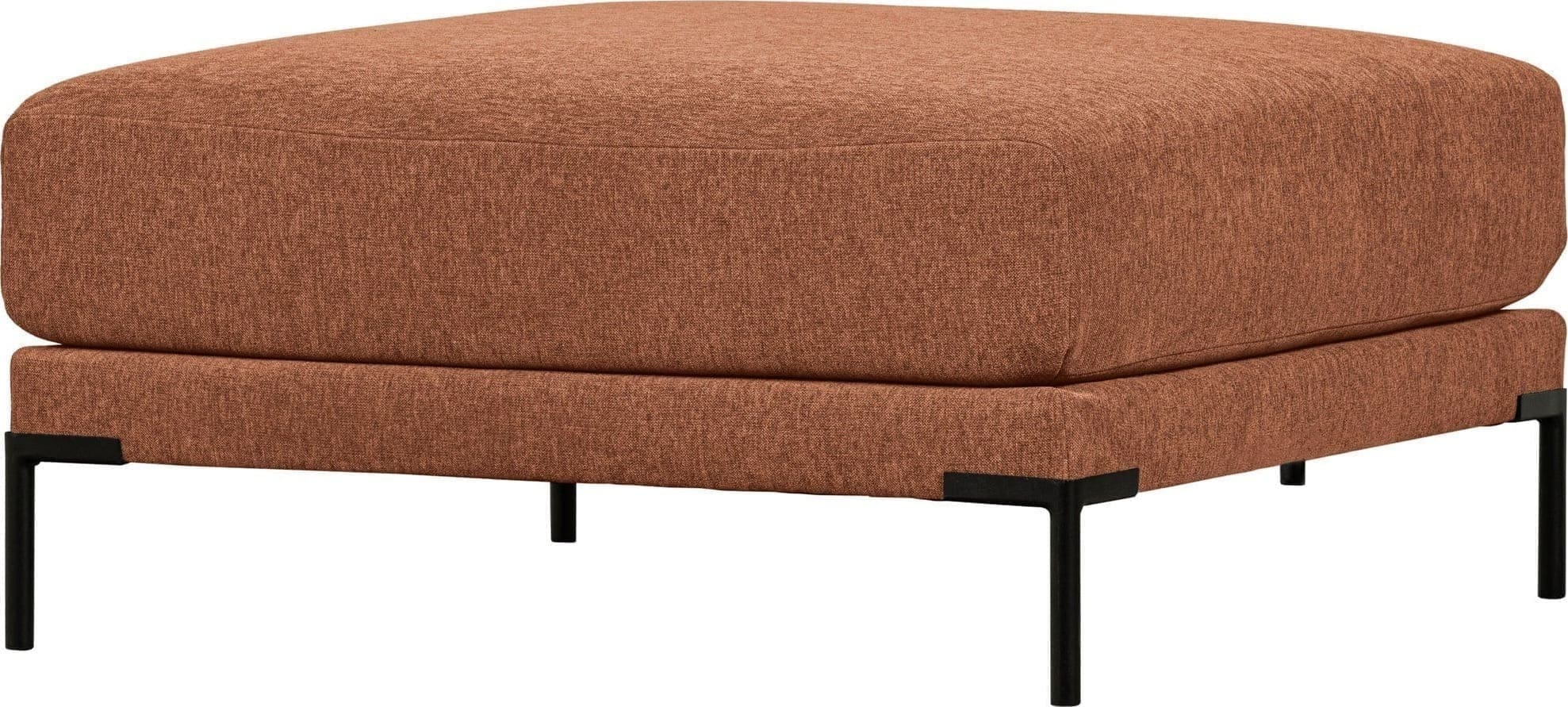 vtwonen Couple poef 100cm rust melange Cognac|Oranje Poef