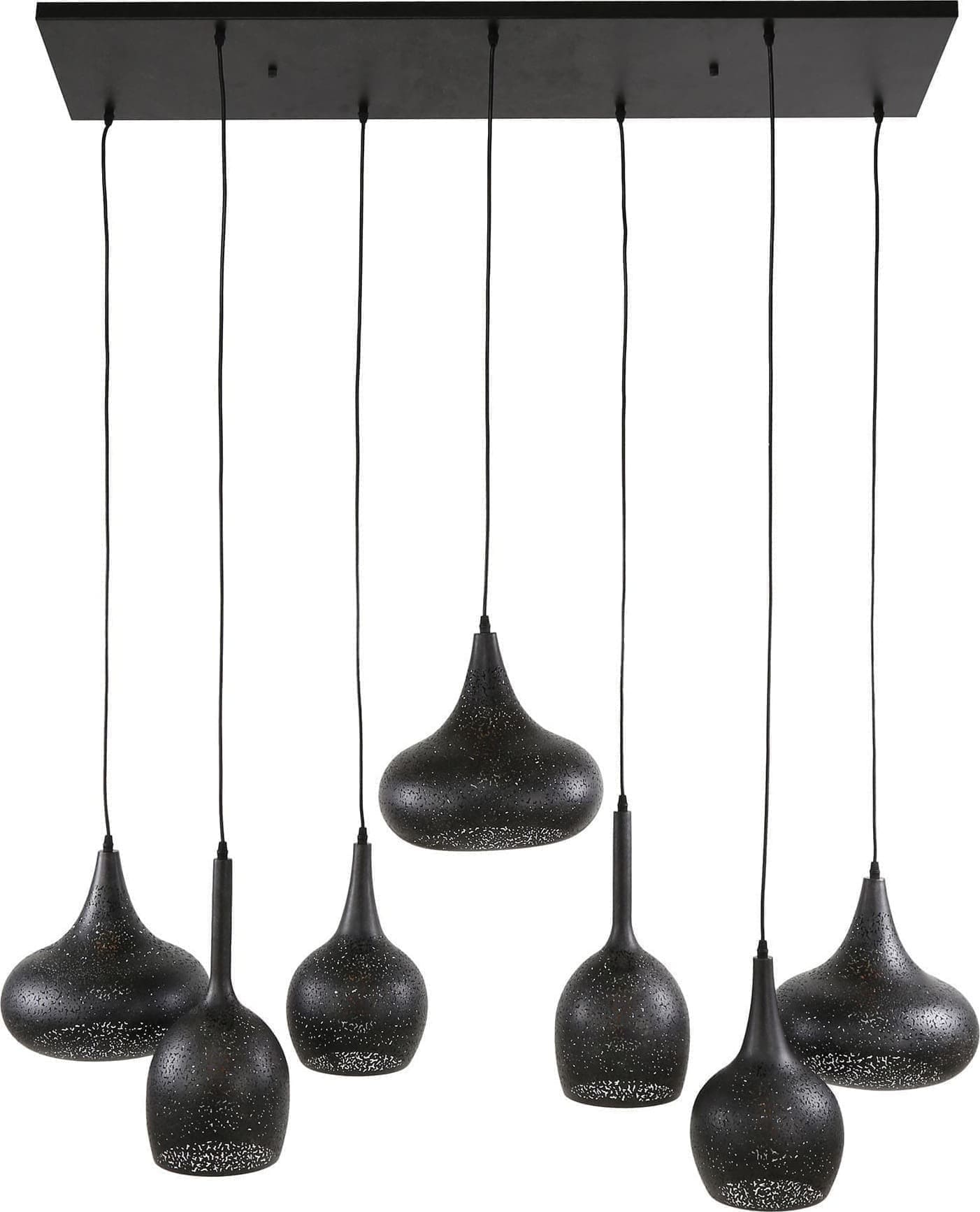 Hanglamp 4+3 Zip - Artic Zwart Bullcraft Hanglamp 8117/77
