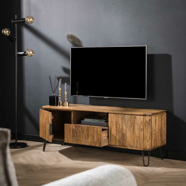 TV-meubel Wave - Massief Mango Zandkleur Bullcraft Tv-meubel|Tv-dressoir 2304/16ZA