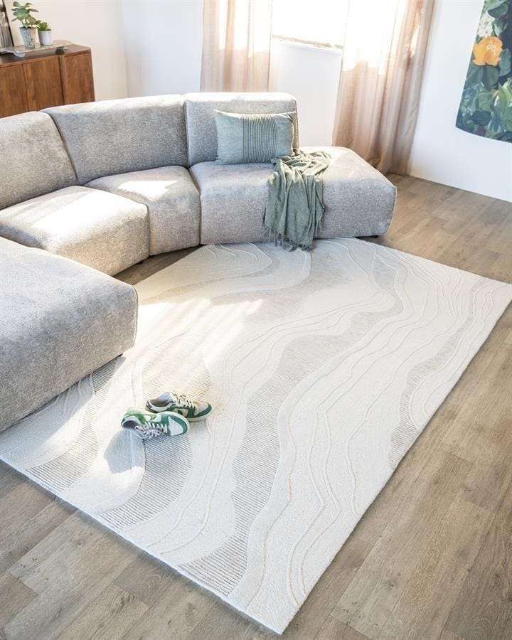 Vloerkleed Soil 160×230 cm – Off White By-Boo Vloerkleed 230271