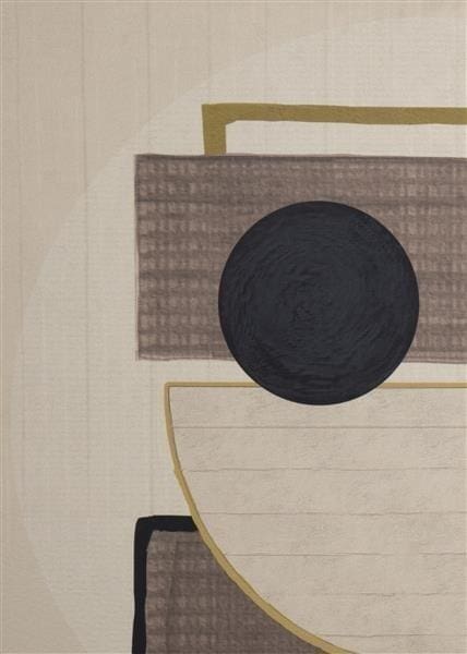 COCO maison Encounter schilderij 100x100cm Beige|Wit Schilderij