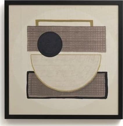 COCO maison Encounter schilderij 100x100cm Beige|Wit Schilderij