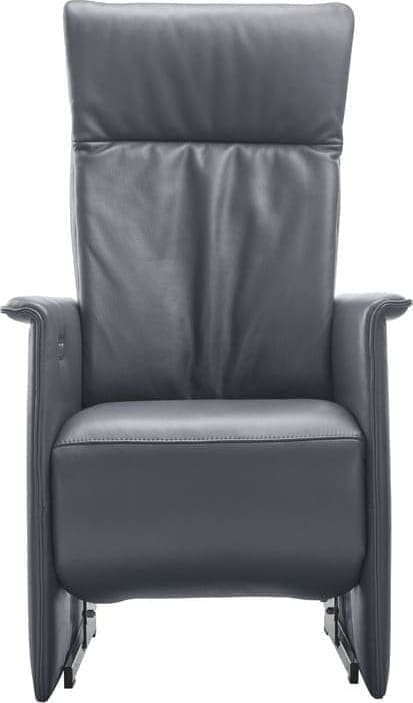 INHOUSE Relaxfauteuil Lerira met sta-op XL antraciet leer Antraciet Fauteuil