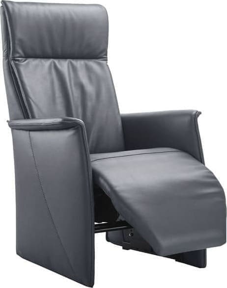 INHOUSE Relaxfauteuil Lerira met sta-op XL antraciet leer Antraciet Fauteuil