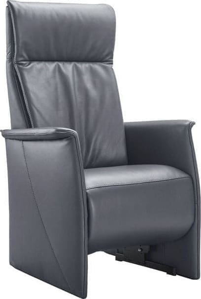 INHOUSE Relaxfauteuil Lerira met sta-op XL antraciet leer Antraciet Fauteuil
