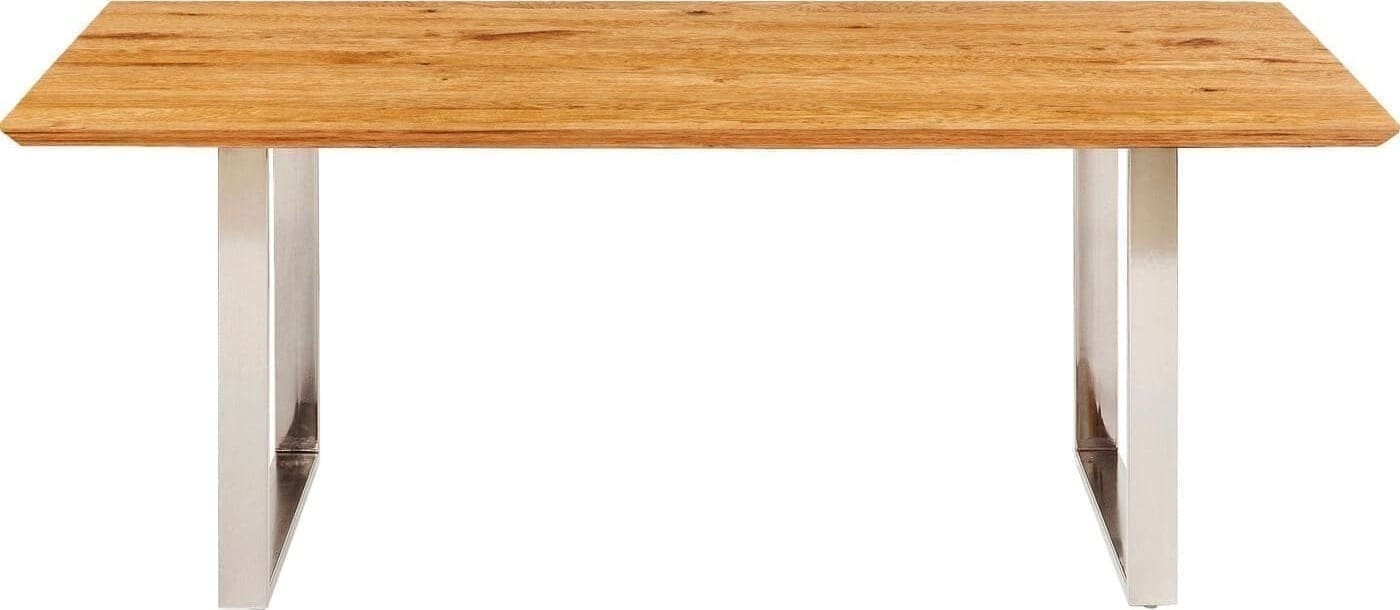 Tafel Symphony Oak Chrome 160x80 Kare Design Eettafel 84592