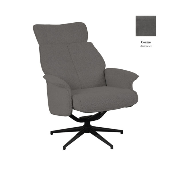 LABEL51 Fauteuil Verdal - Antraciet - Cosmo Antraciet Fauteuil