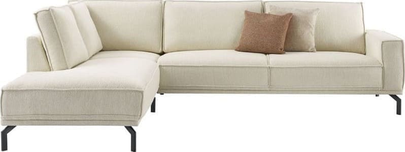 Profijt Meubel Hoekbank Alburg Beige|Wit Hoekbank