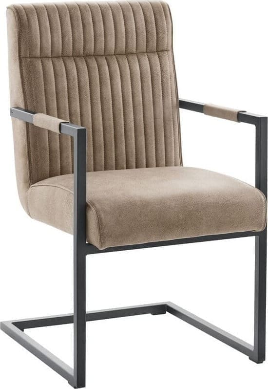 Pronto Wonen Eetkamerstoel Dantero taupe Taupe Eetkamerstoel