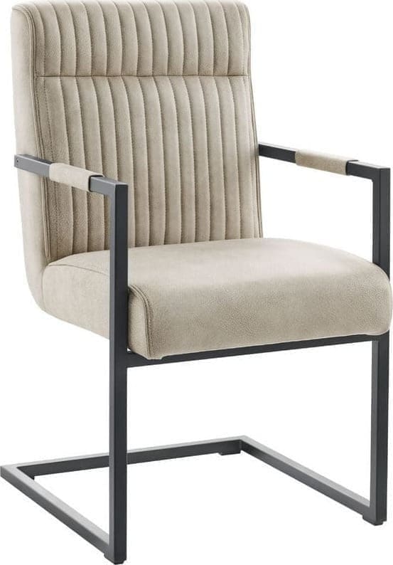 Pronto Wonen Eetkamerstoel Dantero zandbeige Bruin Eetkamerstoel