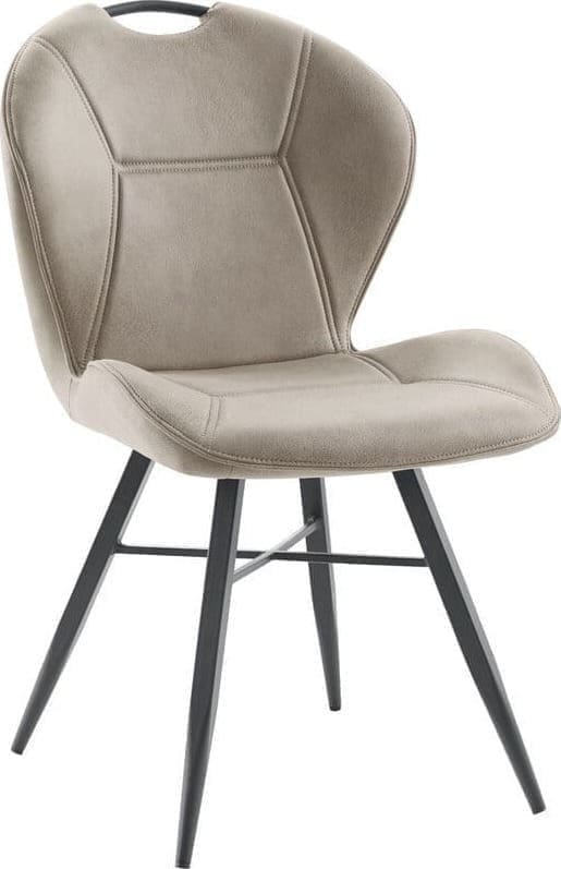 Pronto Wonen Eetkamerstoel Loana microvezel clay Taupe|Bruin Eetkamerstoel