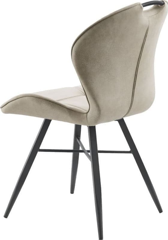 Pronto Wonen Eetkamerstoel Loana microvezel zandbeige Bruin Eetkamerstoel