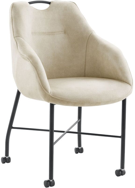 Pronto Wonen Eetkamerstoel Lucide zandbeige Bruin Eetkamerstoel