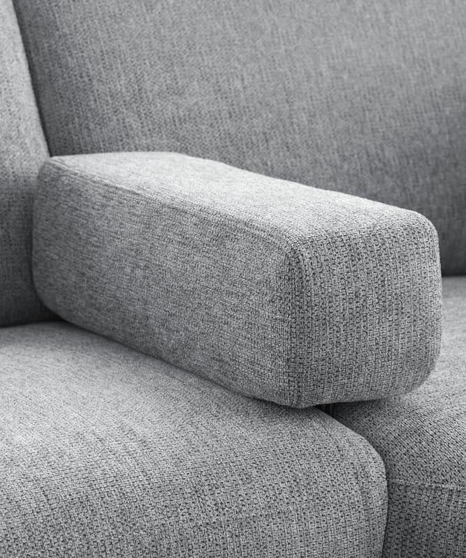 Pronto Wonen Hoekbank Puento gerecycled polyether HR-zitting grijs Grijs Bank