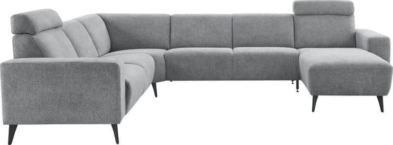 Pronto Wonen Hoekbank Puento gerecycled polyether HR-zitting grijs Grijs Bank