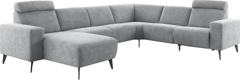 Pronto Wonen Hoekbank Puento gerecycled polyether HR-zitting grijs Grijs Bank