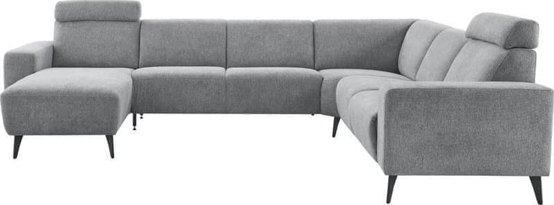 Pronto Wonen Hoekbank Puento gerecycled polyether HR-zitting grijs Grijs Bank