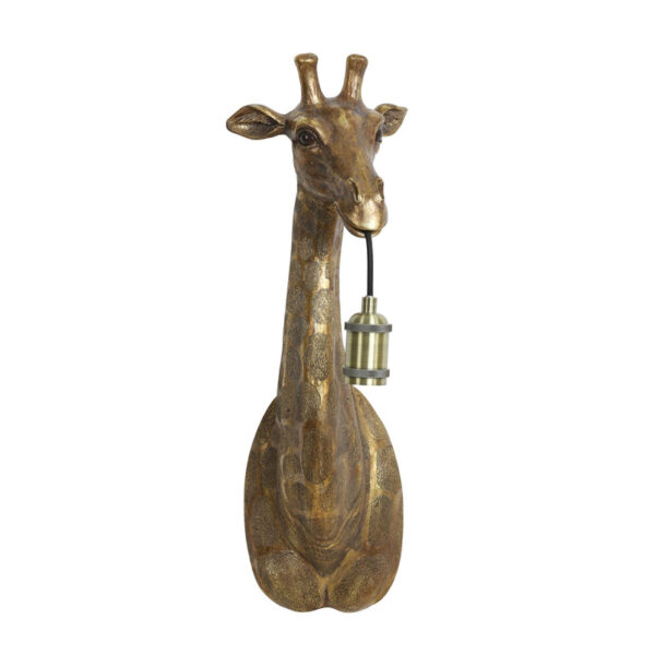 Pronto Wonen Wandlamp Mozzi giraffe antiek brons Brons Verlichting