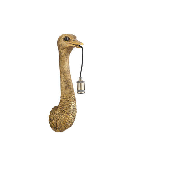 Pronto Wonen Wandlamp Mozzi struisvogel antiek brons Brons Verlichting