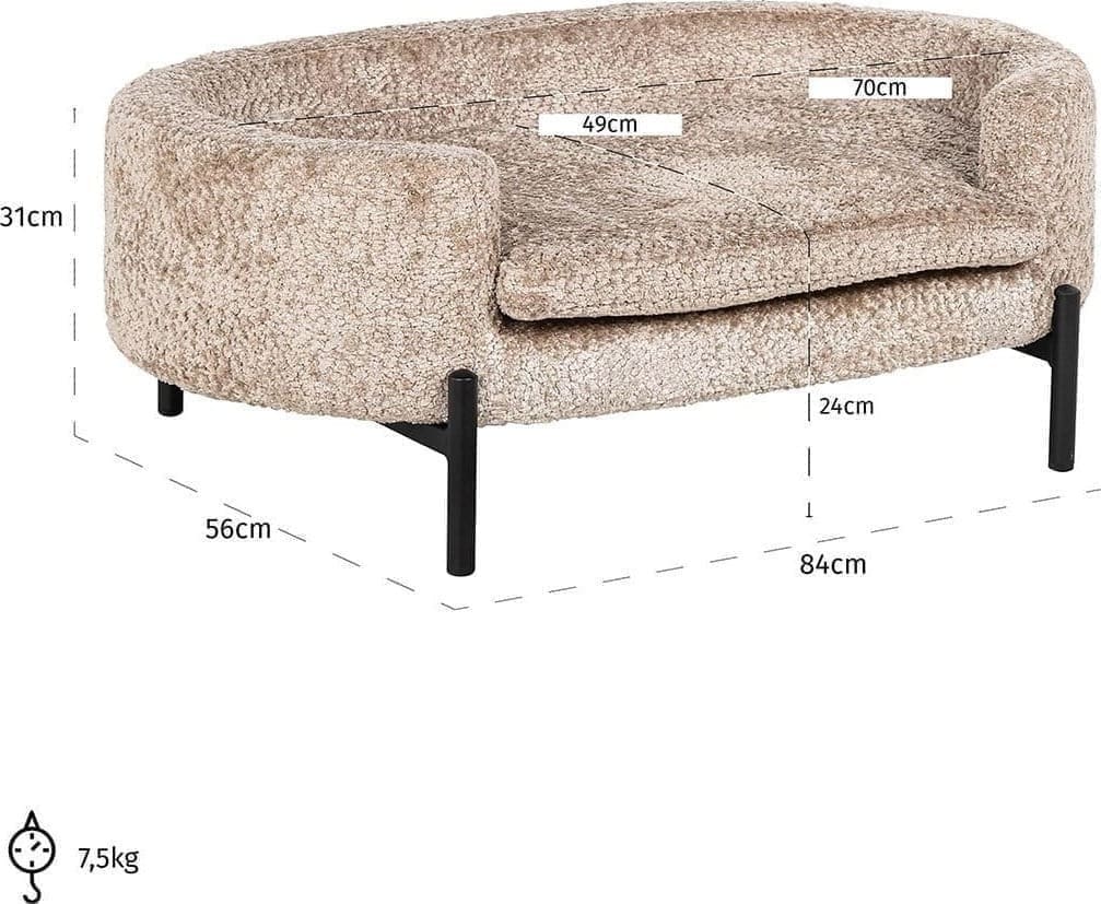 Richmond Interiors Huisdierenbed Dolly nature sheep Taupe