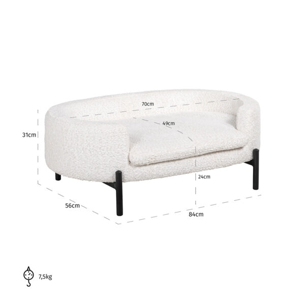 Richmond Interiors Huisdierenbed Dolly white sheep Wit