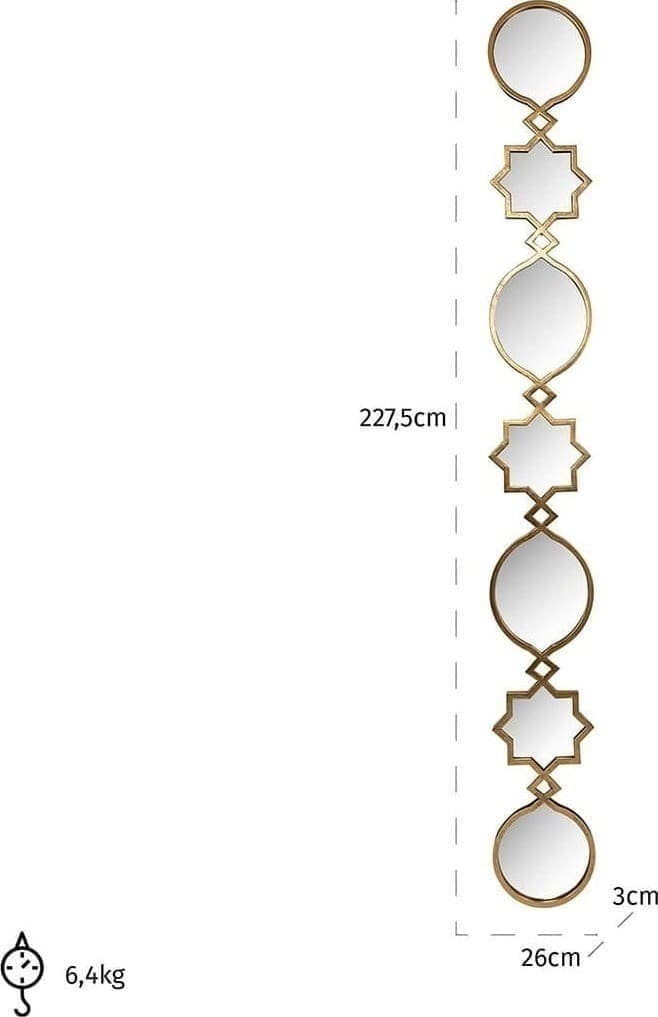 Richmond Interiors Spiegel Babice goud Goud Woonaccessoire
