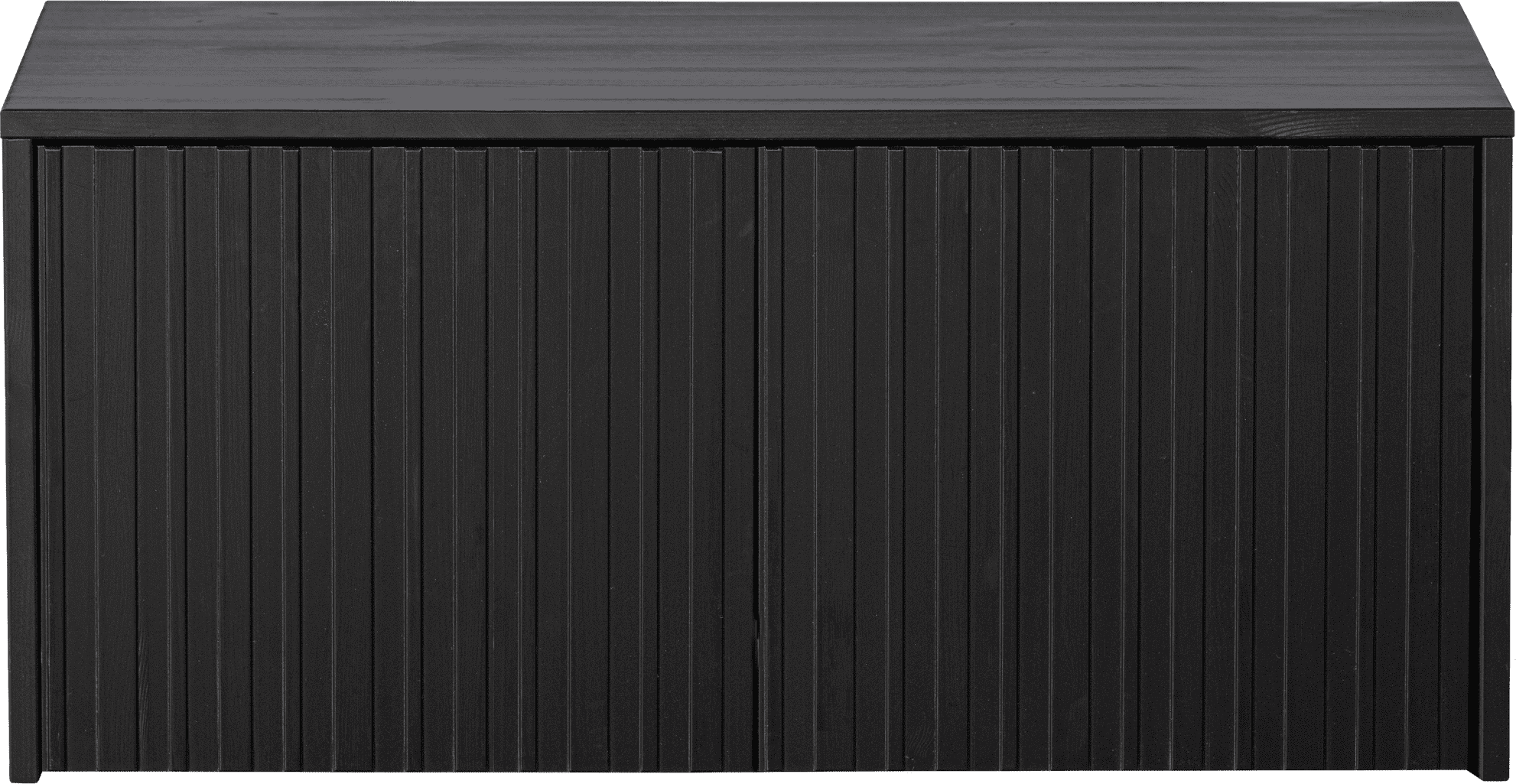 WOOOD New gravure kistbank grenen zwart Zwart Bergkast|Kast
