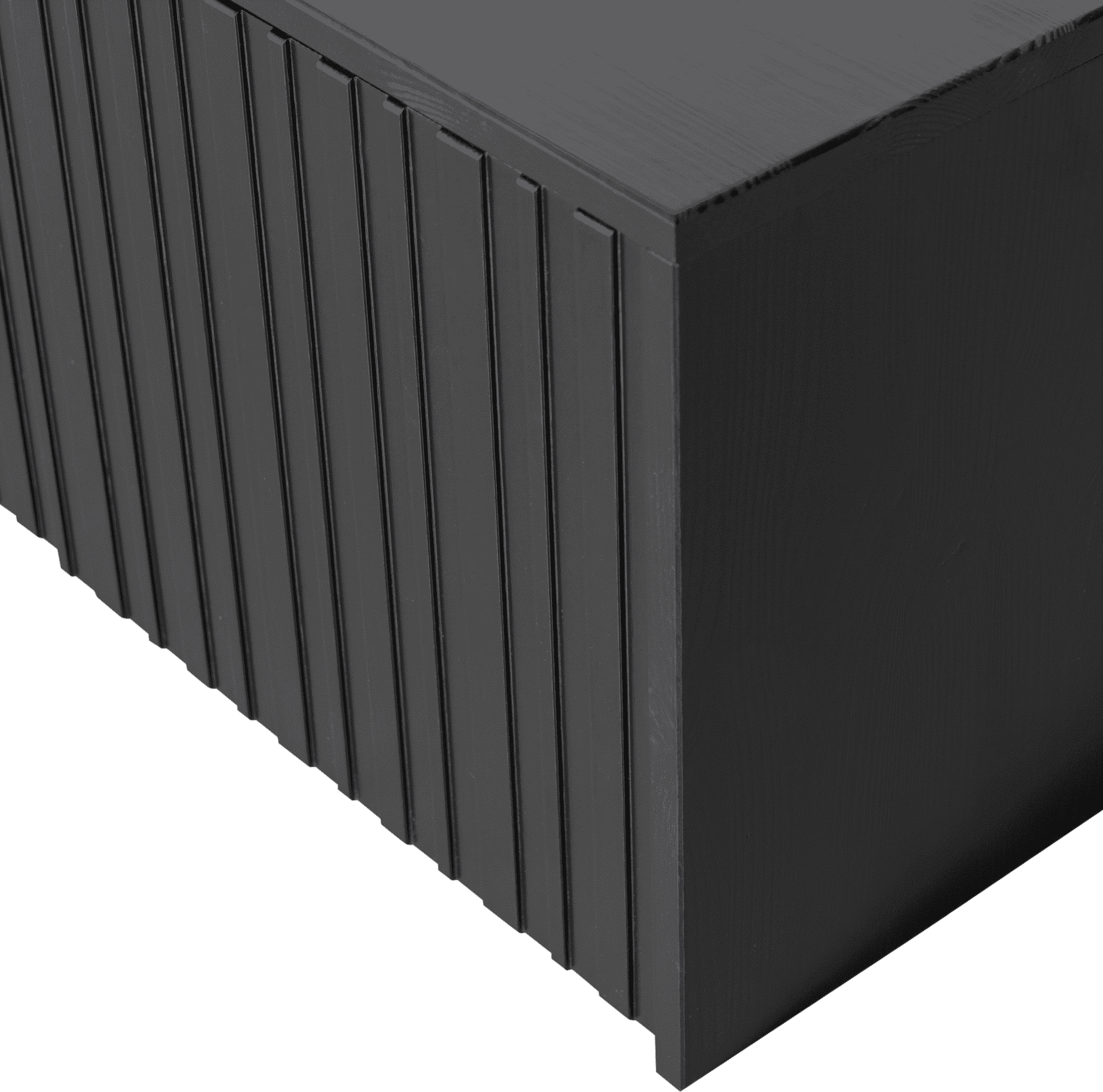 WOOOD New gravure kistbank grenen zwart Zwart Bergkast|Kast