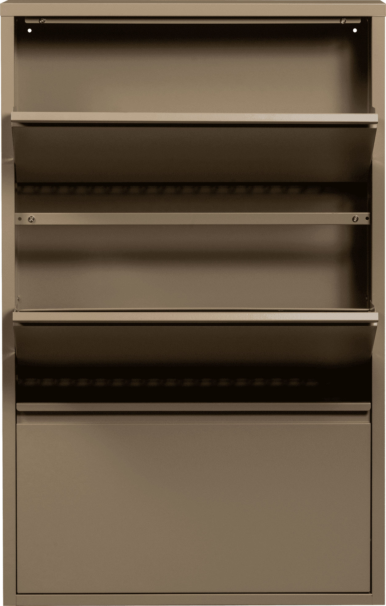 WOOOD Sabine 3-vaks schoenenkast metaal zand Beige|Bruin Wandrek
