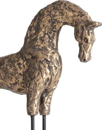 COCO maison Stallion beeld H35cm Goud Beeld