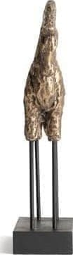 COCO maison Stallion beeld H35cm Goud Beeld
