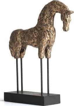 COCO maison Stallion beeld H35cm Goud Beeld