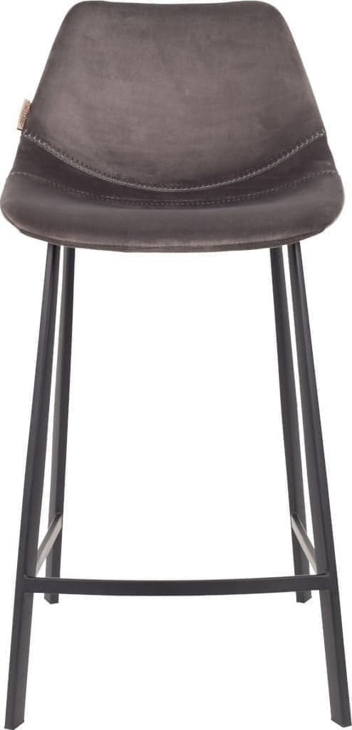 Barstoel Franky Velvet Grey Dutchbone ZVR1500066