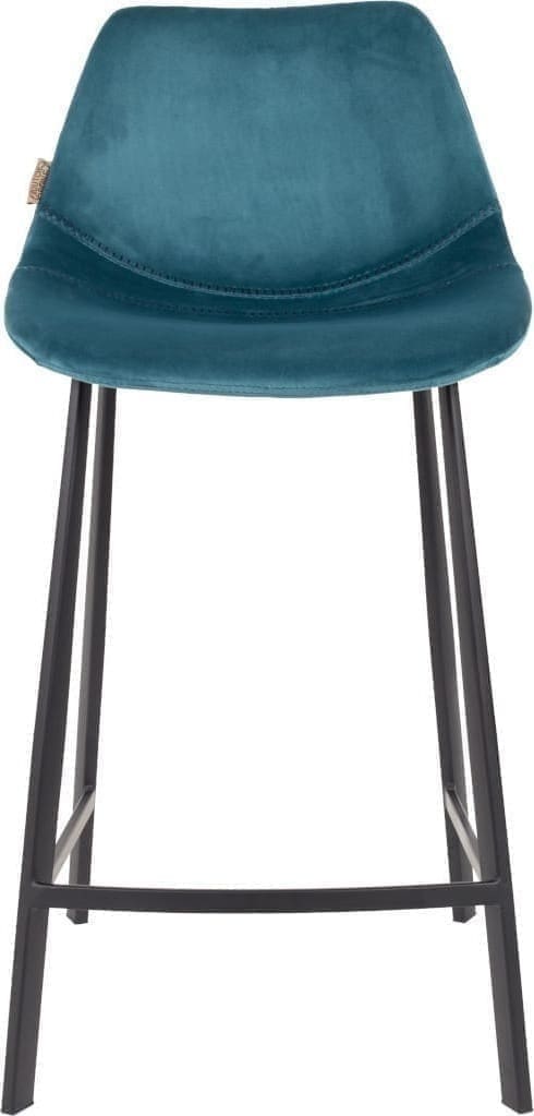 Barstoel Franky Velvet Petrol Dutchbone ZVR1500067