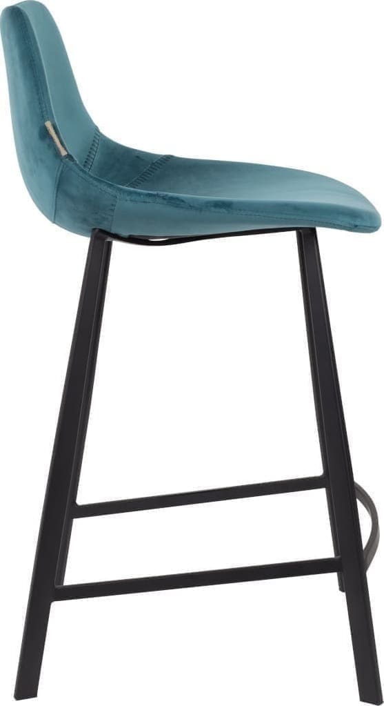 Barstoel Franky Velvet Petrol Dutchbone ZVR1500067