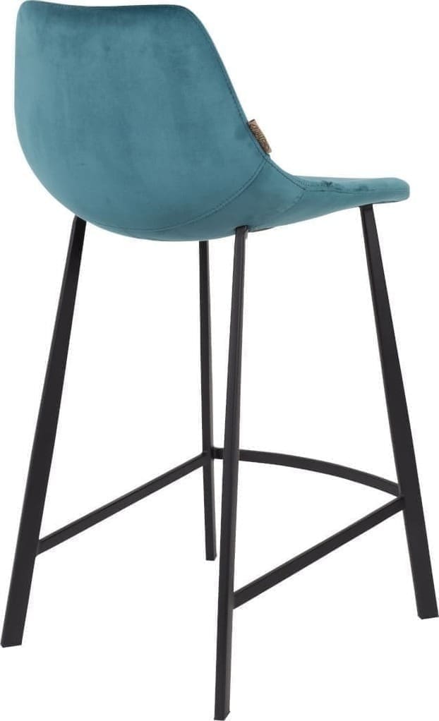 Barstoel Franky Velvet Petrol Dutchbone ZVR1500067