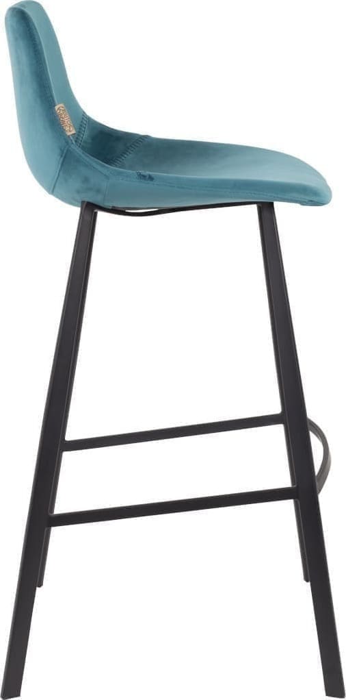 Barstoel Franky Velvet Petrol Dutchbone ZVR1500071