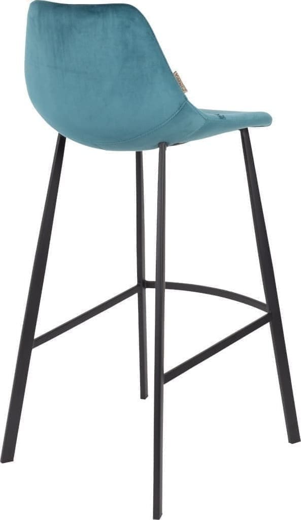 Barstoel Franky Velvet Petrol Dutchbone ZVR1500071