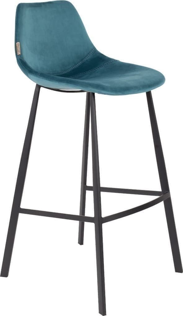 Barstoel Franky Velvet Petrol Dutchbone ZVR1500071