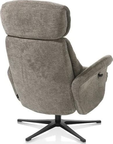 Henders & Hazel Lazaro relaxfauteuil + poef / hocker - Livigno - bruin Bruin Fauteuil