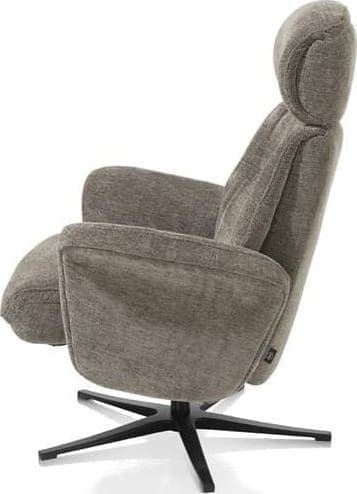 Henders & Hazel Lazaro relaxfauteuil + poef / hocker - Livigno - bruin Bruin Fauteuil