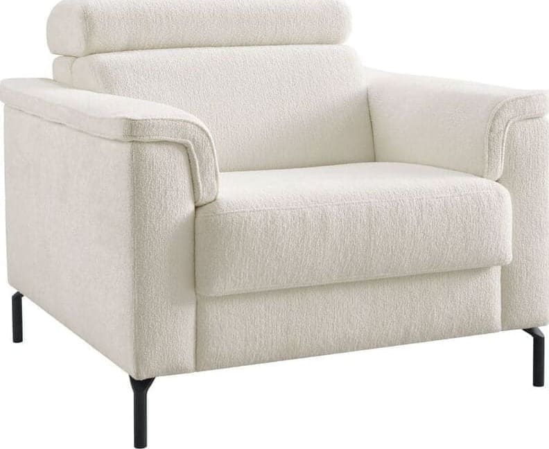INHOUSE Fauteuil Rigas beige memory foam HR zitting Beige Fauteuil