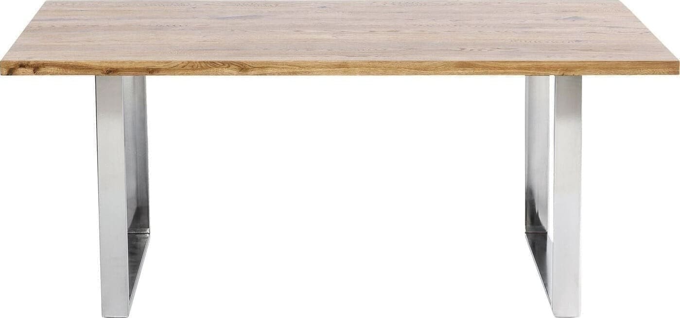 Tafel Jackie Oak Chrome 160x80 Kare Design Eettafel 84587