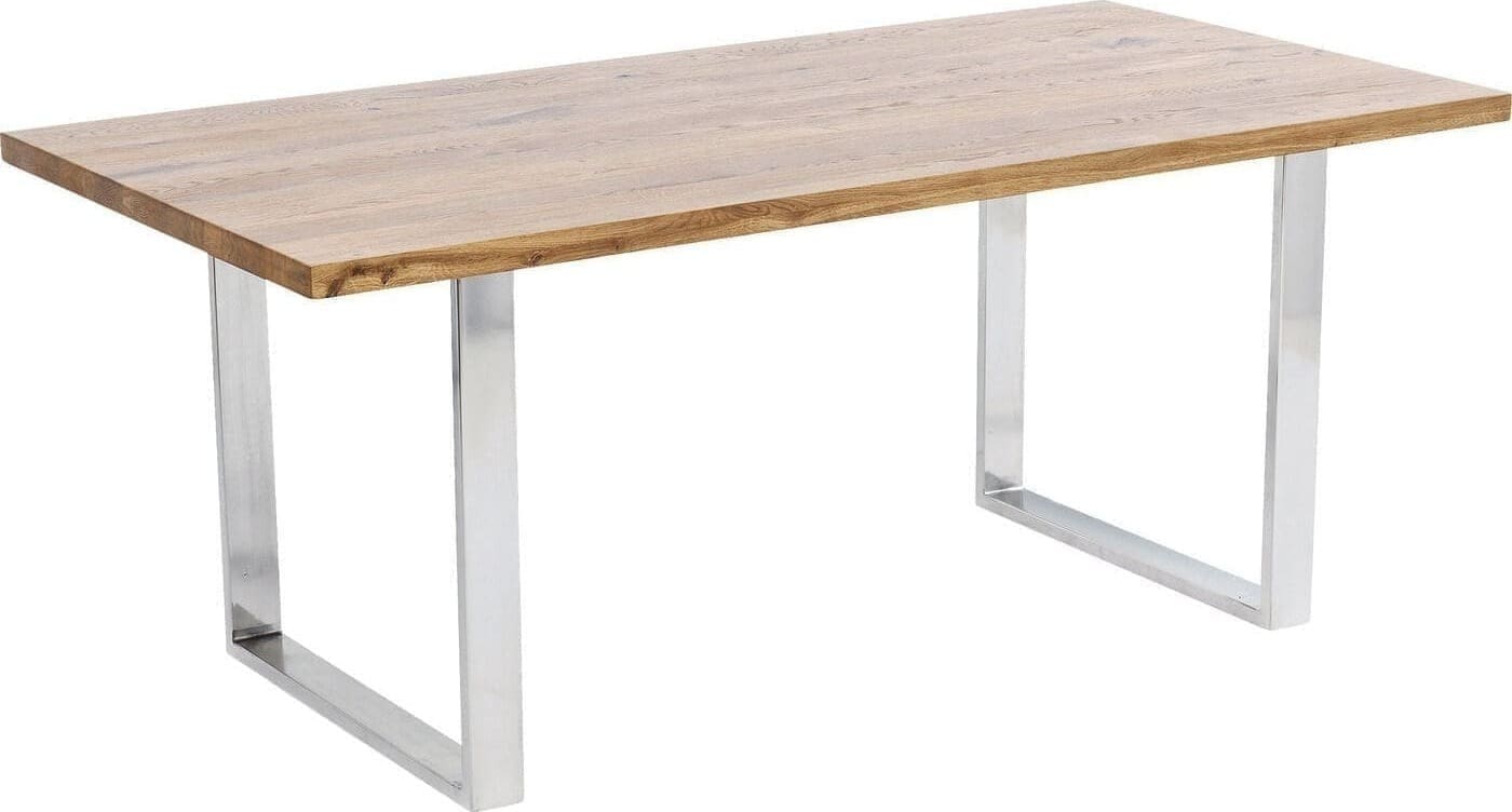 Tafel Jackie Oak Chrome 160x80 Kare Design Eettafel 84587